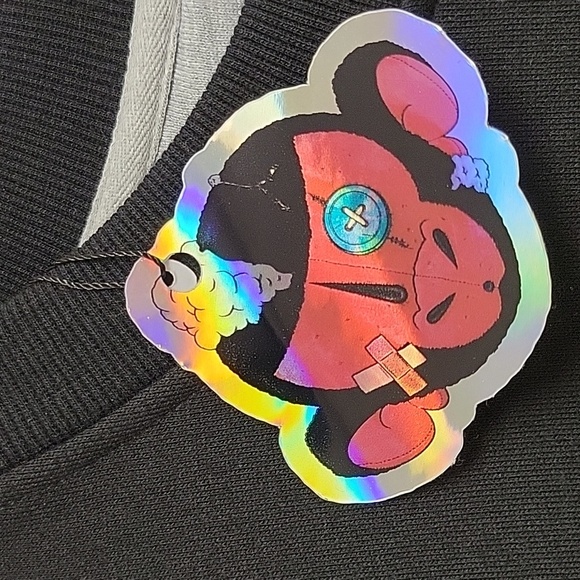 Monkey Money Men's Black Long sleeve Sweatshirt Sz Medium. New With Tags - Picture 7 of 9